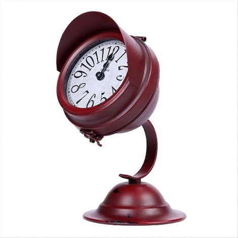 Horloge de bureau, ornements d'horloge rétro européenne, objets artisanaux de bureau (1/5)