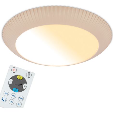 Briloner CCT LED Deckenlampe Rund Ø46x6 cm 18W 2800lm 2000K-4000K Warmweiß bis Neutralweiß Dimmbar Beige - Deckenleuchte Wohnzimmer Schlafzimmer Flur Küche (1/5)