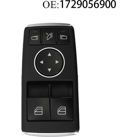 1729056900 Interrupteur de lève-vitre pour voitures deux portes, compatible avec les modèles Mercedes-Benz Classe C deux portes, commande la montée et la descente des vitres électriques.