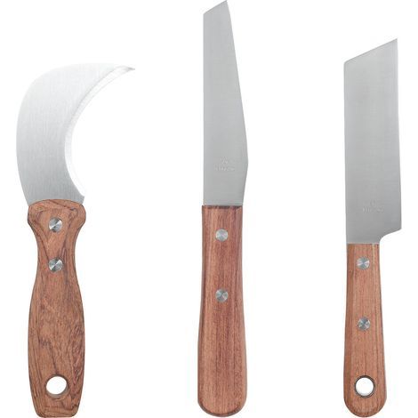 Lot de 3 pinces coupantes en acier inoxydable, courbes et droites, pour coupes épaisses. Finition miroir. Manche en bois ergonomique pour une prise en main facile. Idéales pour la découpe de carrelage (1/5)