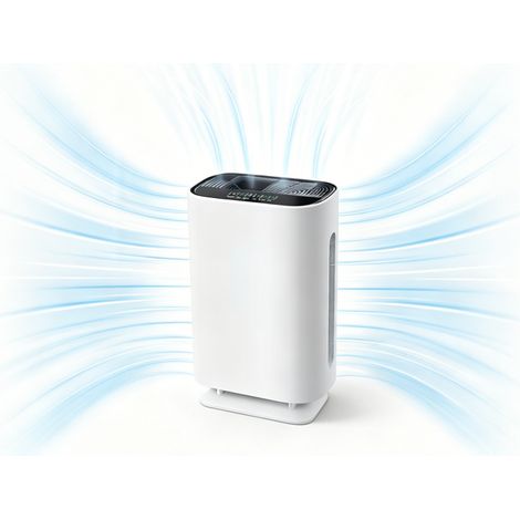 Purificateur d'air, filtre à ions négatifs, désodorisant portable, fonction minuterie,télécommande incluse, 33 x 20 x 55 cm (1/5)