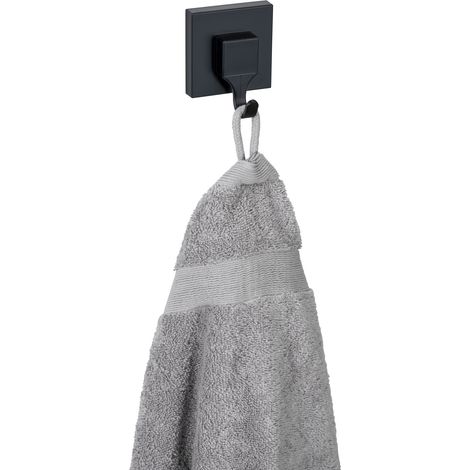 WENKO Vacuum-Loc® Wandhaken Quadro Schwarz, 2er Set (1/5)
