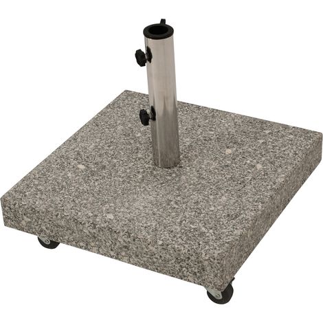 Schirmständer 50kg mit Rollen, Granit hellgrau (1/2)
