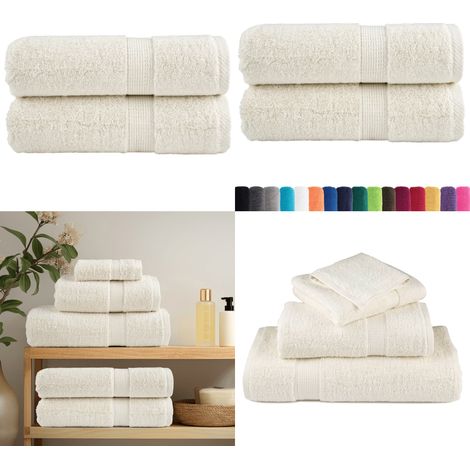 Premium-Gästetücher SOLUND 2 Stk. Cremeweiß 30x50 cm 600 g/m² - Baumwolltuch - Gesichtstuch (1/5)
