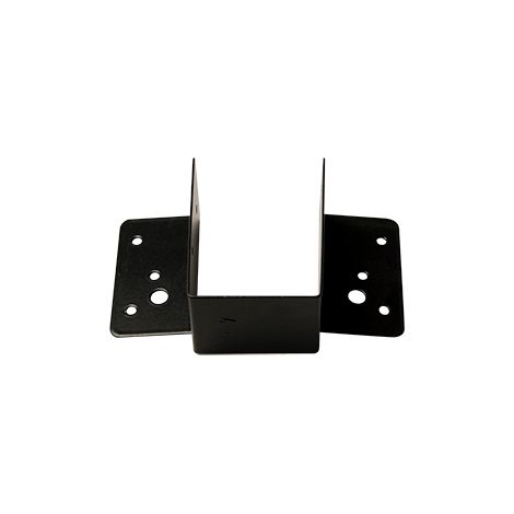 Support de poutre noir galvanisé en "U" pour poutres de 46 mm