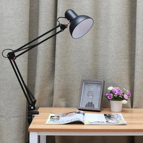 TEMPSA Lampe de Table Flexible Bras Oscillant Pince Montage Lampe de Lecture Étude Maison Bureau Lumière Oeil Protéger (1/3)
