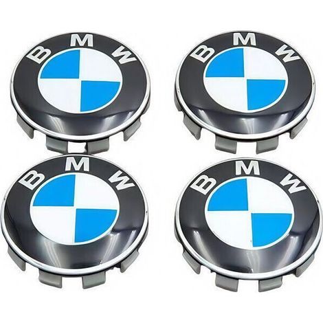 Convient pour enjoliveur BMW 56 mm cache-moyeu de voiture cache-moyeu central bleu et blanc étiquette de cache-moyeu central de pneu (1/3)