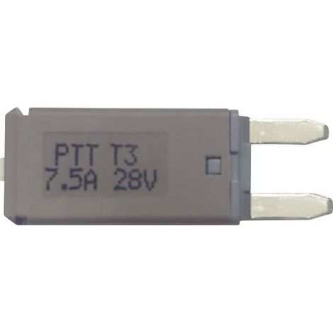 PARTS PTT Circuit Breaker Mini, type 3. Manual Reset, 7,5A C001-102-0062 Fusible plat standard pour voiture 7.5 A marron 1 pc(s) V924153