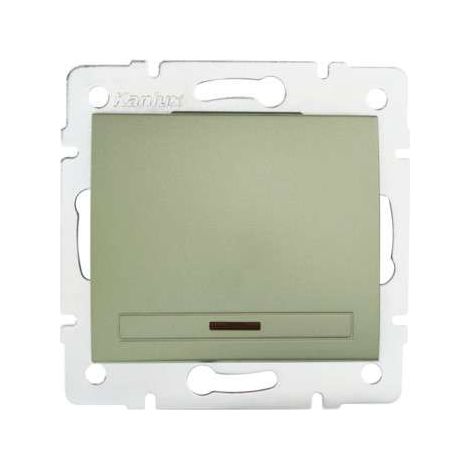 Interrupteur Encastrable Simple avec Témoin LED DOMO Champagne (1/5)