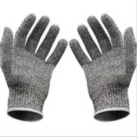 Gants de Travail résistants aux coupures NiveauTriomphe 5 Gants de sécurité pour Homme Gants Anti-coupures pour Cuisine Boucher Travail extérieur (L) (1/5)
