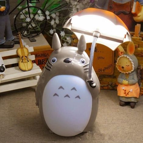 White belly - Veilleuses de chevet Style parapluie Totoro, Style dessin animé, alimenté par USB, cadeau'anniv (1/4)