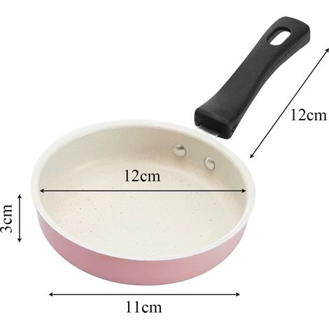 Mini-cuisine pour enfants, véritable poêle à frire, petite poêle en fonte antiadhésive, idéale pour cuisiner et préparer des petits pots pour bébés. (1/5)
