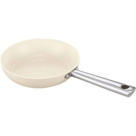 Poêle antiadhésive BEKA CICLA 20 cm crème revêtement céramique, fond 5 mm induction (1/2)