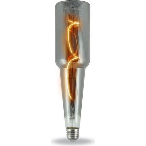 Lampadina Led Titanio Fumé a Filamento E27 B70 a Bottiglia 4W decorativa Bianco caldo 2200K Novaline