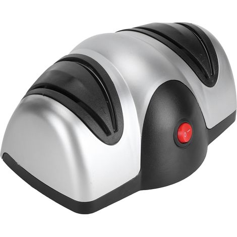 Affûteur de couteaux électrique à 2 étapes, accessoire de cuisine, UE 220 V, argent et noir (1/5)