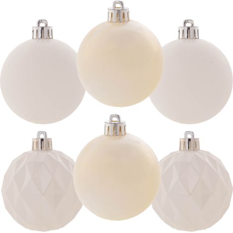 KADAX Juego de 6 bolas de Navidad 6cm GIF2822 blanco K (1/5)