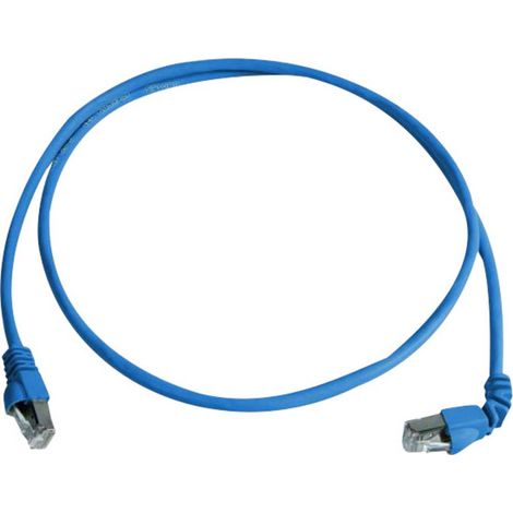 Telegärtner 100008017 RJ45 Câble réseau, câble patch CAT 6a S/FTP 1.00 m bleu ignifuge, sans halogène 1 pc(s) Y623021 (1/4)