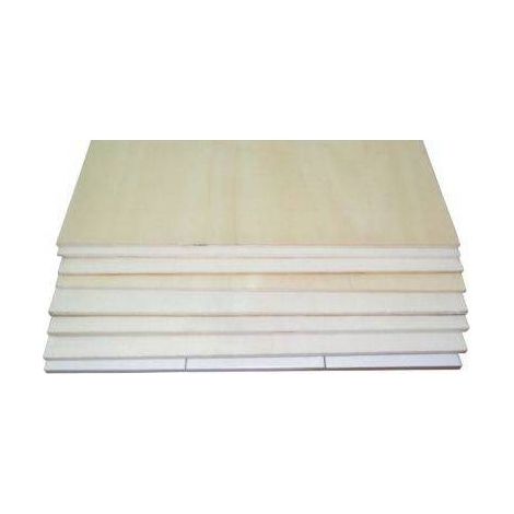 Compensato di pioppo - 5 pz - Misure: mm.600x500x6