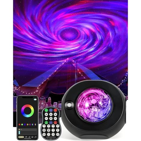 Starry Sky Projector, Children's Night Light Galaxy Projector with Remote Control and App, Starry Projector, Speaker Music, Night Sky Projector for Bedroom Decoration and Parties (1/4)