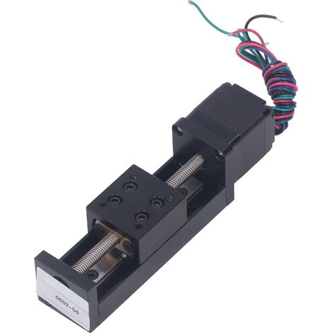 Mini Linear Rail Guide Slide Actuator 28 Stepper Motor 50mm Stroke DIY CNC Router Parts X Y Z Stage with T Screw Rod