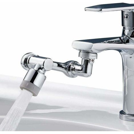 Prolunga multifunzione girevole a 1080° per rubinetto, prolunga aeratore a 2 modalità con aeratore universale in ottone. (1/4)