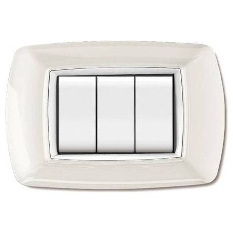 PLACCA LIFE LIVING PLAST BIANCO 3P CORNICE BIANCO 10 PZ