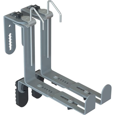 Geli 2 Blumenkastenhalter TYP U Betongrau 3-fach verstellbar (1/3)