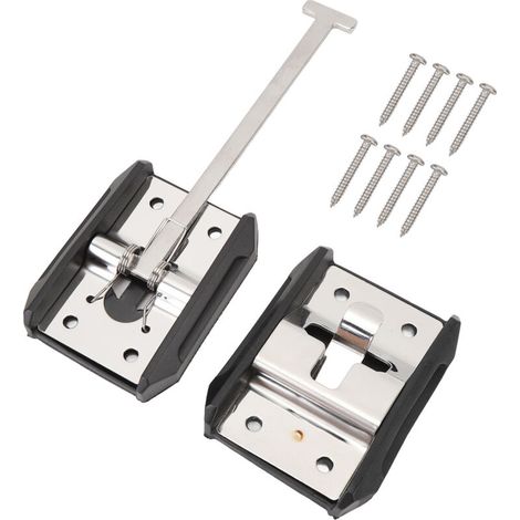 aqxreight RV Style T Eingangstürriegel, Edelstahl Außentürstütze mit robuster Struktur und hoher Festigkeit sowie einfacher Montage für (6 Zoll) Anhänger.