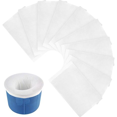 Chaussette Skimmer, Filtre Jetable pour Skimmer Piscine & Spa Net Skim Nettoyage de Piscine Enlever Les Poils de Chien, Les Petites Particules (10pcs) (1/5)