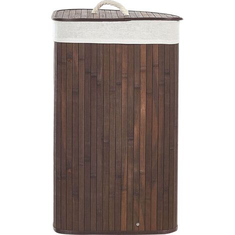 Basket MATARA Bamboo Wood Dark Brown 57 L (1/5)