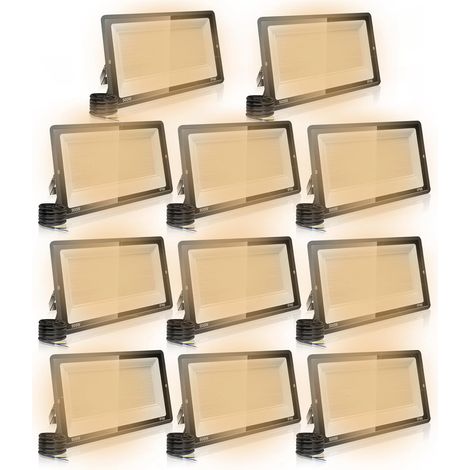 【8PCS】500W Projecteur LED Exterieur 50000LM IP66 Imperméable spot led exterieur Super Brillant Eclairage Extérieur Blanc Chaud(3000k) Sécurité spot led pour stades, usines, Parking, garage, jardi (1/5)