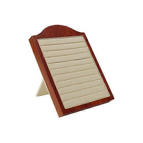 Schmuckständer aus Holz, Ohrring-Präsentationsständer, Aufbewahrungsregal, Präsentationshalter, geeignet für Zuhause, Büro und Einzelhandelsgeschäfte, Beige.