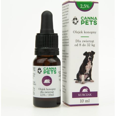 Huile de chanvre 2,5 % pour animaux (poulets) 10 ml