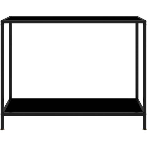 Maison Exclusive - Tavolo Consolle Nero 100x35x75 cm in Vetro Temperato