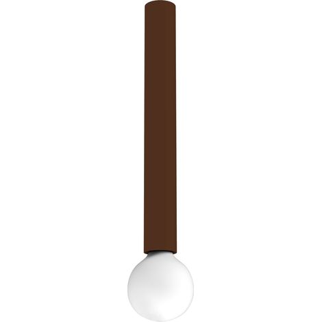 LUMICOM  PURO Plafoniera, 1X E27, max 42W, metallo, marrone corten, D.4cm H.40cm