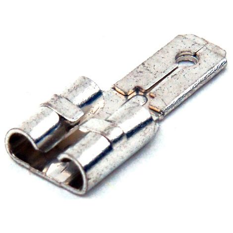 Yuasa – Adaptateur pour cosses Faston 4.8mm – Section 4mm² – Configuration à souder – Lot de 10 unités (1/2)