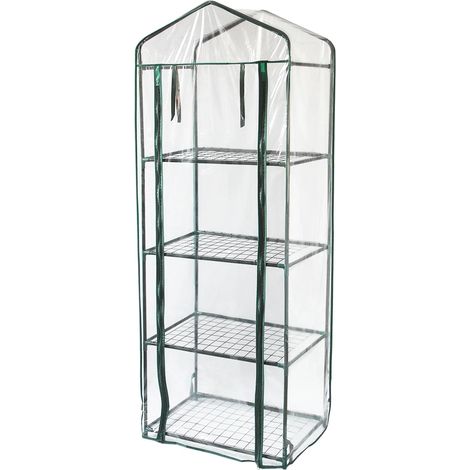 Mini Greenhouse 4 Tier with Plastic Cover