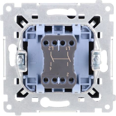 Simon 54 Interruttore bipolare (modulo) 16AX 250V morsetti a vite nero opaco DW2A.01/49