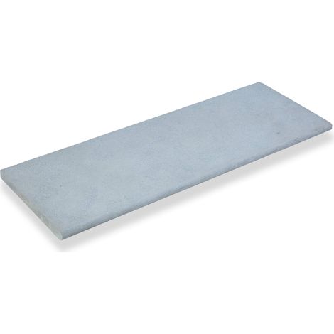 Dessus de marche Pierre de l'Atlas Gris 100x35x3 cm Bord 1/2 Rond (à l'unité) - RO'MA NATURE