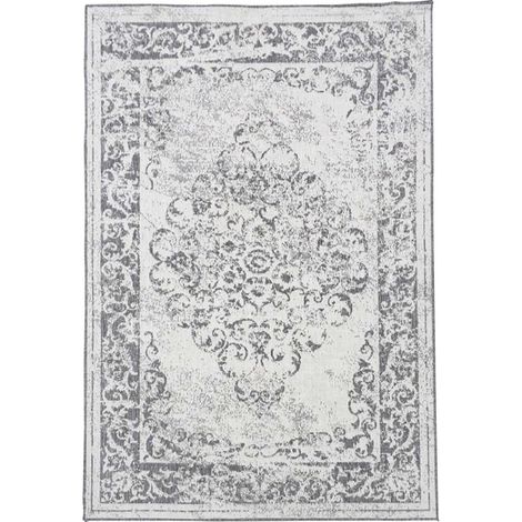 Tapis extérieur, kilim reversible LYN2 AP REVERSIBLE 200x290 gris