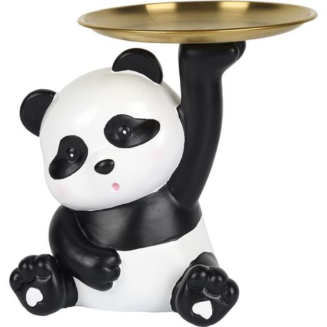 Vide-Poche panda kawaii blanc et noir plateau en l'air (1/5)