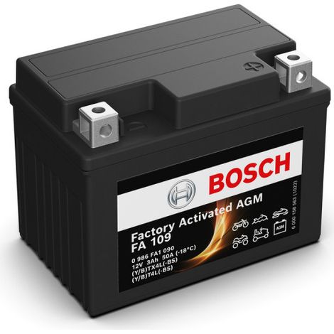 Batterie moto Bosch FA109 YTX4L-BS YT4L12V 3AH 50A (1/4)