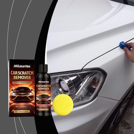 Hikmarion Nettoyant pour rayures de voiture : nettoyant, agent de polissage et produit d’entretien pour peinture automobile 100 ml (1/5)