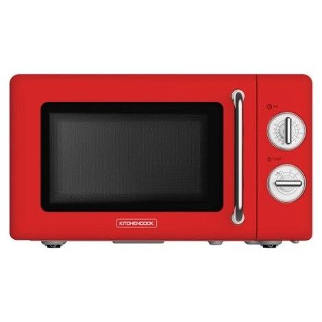 Kitchencook - Kmo20 Retro Red - Micro-ondes 20l Rétro - 700w - Commandes Mécaniques (1/2)