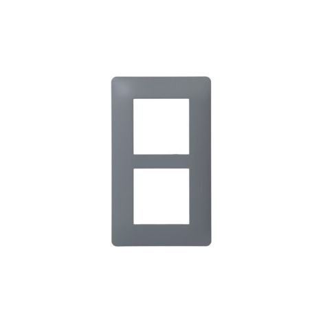 essensya Plaque 2 postes verticale entraxe 57mm Graphite (WE426)
