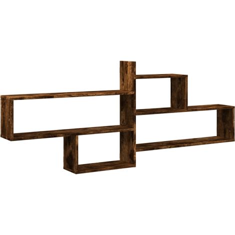 Maison Exclusive - Wandregal Räuchereiche 167,5x18x68 cm Holzwerk