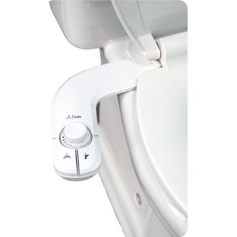 Toilette Japonaise Bidet Toilette WC non Electrique Double Buses Rétractables Installation Facile Autonettoyantes Pression d'Eau Réglable à Eau Froide Nettoyage Avant et Arrière (1/5)