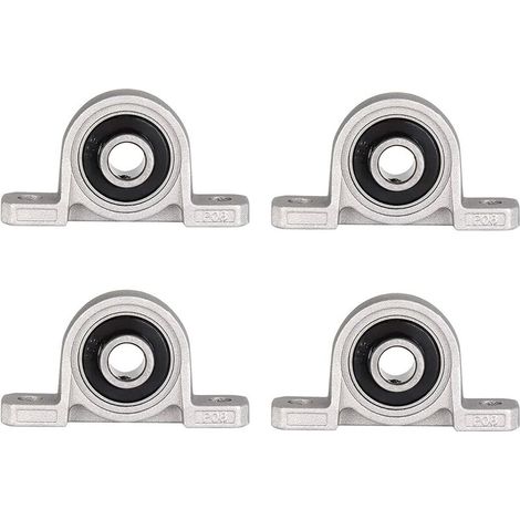 4 Pcs Roulements Bloc, 10mm Roulements à Billes, Paliers a Semelle, Roulements de Bloc d'oreiller, Bride Alésage Auto Support Monté Auto Régler (1/5)