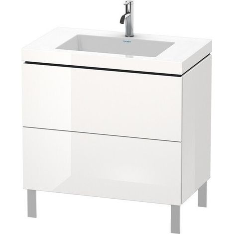 Mobile lavabo L-CUBE WT Vero Air 698x800x480mm senza foro rubinetto in cemento