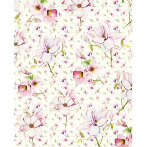 Papier peint panoramique romantique,naturel Magnolia (1/4)